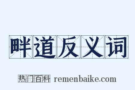 畔道反义词是什么意思的图片